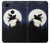 W3289 Flying Pig Full Moon Night Hard Case and Leather Flip Case For Google Pixel 3 XL