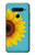 W3039 Vintage Sunflower Blue Hard Case and Leather Flip Case For LG V40, LG V40 ThinQ