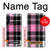 W3091 Pink Plaid Pattern Hard Case and Leather Flip Case For Samsung Galaxy A9 (2018), A9 Star Pro, A9s