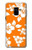 W2245 Hawaiian Hibiscus Orange Pattern Hard Case and Leather Flip Case For Samsung Galaxy A8 (2018)