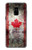 W2490 Canada Maple Leaf Flag Texture Hard Case and Leather Flip Case For Samsung Galaxy A8 (2018)