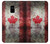 W2490 Canada Maple Leaf Flag Texture Hard Case and Leather Flip Case For Samsung Galaxy A8 (2018)