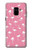 W2858 Pink Flamingo Pattern Hard Case and Leather Flip Case For Samsung Galaxy A8 Plus (2018)
