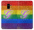 W2899 Rainbow LGBT Gay Pride Flag Hard Case and Leather Flip Case For Samsung Galaxy A8 Plus (2018)