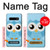 W3029 Cute Blue Owl Hard Case and Leather Flip Case For Samsung Galaxy S10 Plus