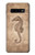 W3214 Seahorse Skeleton Fossil Hard Case and Leather Flip Case For Samsung Galaxy S10 Plus