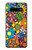 W3281 Colorful Hippie Flowers Pattern Hard Case and Leather Flip Case For Samsung Galaxy S10 Plus