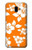 W2245 Hawaiian Hibiscus Orange Pattern Hard Case and Leather Flip Case For Samsung Galaxy J6+ (2018), J6 Plus (2018)