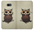W0360 Coffee Owl Hard Case and Leather Flip Case For Samsung Galaxy J4+ (2018), J4 Plus (2018)