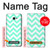 W1723 Mint Chevron Zigzag Hard Case and Leather Flip Case For Samsung Galaxy J4+ (2018), J4 Plus (2018)