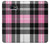 W3091 Pink Plaid Pattern Hard Case and Leather Flip Case For Samsung Galaxy J4+ (2018), J4 Plus (2018)