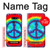 W1870 Tie Dye Peace Hard Case and Leather Flip Case For LG G8 ThinQ