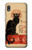 W2739 Chat Noir Black Cat Vintage Hard Case and Leather Flip Case For Samsung Galaxy A10