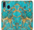 W2906 Aqua Turquoise Stone Hard Case and Leather Flip Case For Samsung Galaxy A40