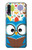 W2521 Cute Nerd Owl Cartoon Hard Case and Leather Flip Case For Samsung Galaxy A50