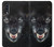 W2823 Black Wolf Blue Eyes Face Hard Case and Leather Flip Case For Samsung Galaxy A50