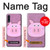 W3269 Pig Cartoon Hard Case and Leather Flip Case For Samsung Galaxy A70