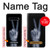 W3101 X-ray Peace Sign Fingers Hard Case and Leather Flip Case For Samsung Galaxy S10 5G