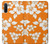 W2245 Hawaiian Hibiscus Orange Pattern Hard Case and Leather Flip Case For Samsung Galaxy Note 10