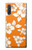 W2245 Hawaiian Hibiscus Orange Pattern Hard Case and Leather Flip Case For Samsung Galaxy Note 10