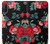 W3112 Rose Floral Pattern Black Hard Case and Leather Flip Case For Samsung Galaxy Note 10