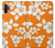 W2245 Hawaiian Hibiscus Orange Pattern Hard Case and Leather Flip Case For Samsung Galaxy Note 10 Plus