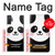 W2662 Cute Panda Cartoon Hard Case and Leather Flip Case For Samsung Galaxy Note 10 Plus