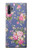 W3265 Vintage Flower Pattern Hard Case and Leather Flip Case For Samsung Galaxy Note 10 Plus