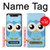 W3029 Cute Blue Owl Hard Case and Leather Flip Case For Samsung Galaxy A80