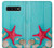 W3428 Aqua Wood Starfish Shell Hard Case and Leather Flip Case For Samsung Galaxy S10