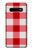 W3535 Red Gingham Hard Case and Leather Flip Case For Samsung Galaxy S10