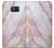 W3482 Soft Pink Marble Graphic Print Hard Case and Leather Flip Case For Samsung Galaxy S6 Edge