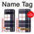 W3452 Plaid Fabric Pattern Hard Case and Leather Flip Case For Note 8 Samsung Galaxy Note8