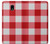 W3535 Red Gingham Hard Case and Leather Flip Case For Samsung Galaxy J3 (2018), J3 Star, J3 V 3rd Gen, J3 Orbit, J3 Achieve, Express Prime 3, Amp Prime 3