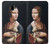 W3471 Lady Ermine Leonardo da Vinci Hard Case and Leather Flip Case For Samsung Galaxy J6+ (2018), J6 Plus (2018)