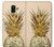 W3490 Gold Pineapple Hard Case and Leather Flip Case For Samsung Galaxy A6 (2018)