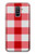 W3535 Red Gingham Hard Case and Leather Flip Case For Samsung Galaxy A6+ (2018), J8 Plus 2018, A6 Plus 2018