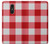 W3535 Red Gingham Hard Case and Leather Flip Case For LG K10 (2018), LG K30