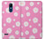 W3500 Pink Floral Pattern Hard Case and Leather Flip Case For LG K8 (2018)