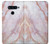 W3482 Soft Pink Marble Graphic Print Hard Case and Leather Flip Case For LG V40, LG V40 ThinQ