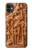 W1307 Fish Wood Carving Graphic Printed Hard Case and Leather Flip Case For iPhone 11