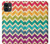 W2362 Rainbow Colorful Shavron Zig Zag Pattern Hard Case and Leather Flip Case For iPhone 11