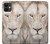 W2399 White Lion Face Hard Case and Leather Flip Case For iPhone 11