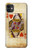 W2833 Poker Card Queen Hearts Hard Case and Leather Flip Case For iPhone 11