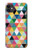 W3049 Triangles Vibrant Colors Hard Case and Leather Flip Case For iPhone 11