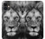 W3372 Lion Face Hard Case and Leather Flip Case For iPhone 11