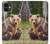 W3558 Bear Family Hard Case and Leather Flip Case For iPhone 11