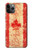 W1603 Canada Flag Old Vintage Hard Case and Leather Flip Case For iPhone 11 Pro