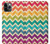 W2362 Rainbow Colorful Shavron Zig Zag Pattern Hard Case and Leather Flip Case For iPhone 11 Pro