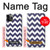 W2345 Navy Blue Shavron Zig Zag Pattern Hard Case and Leather Flip Case For iPhone 11 Pro Max